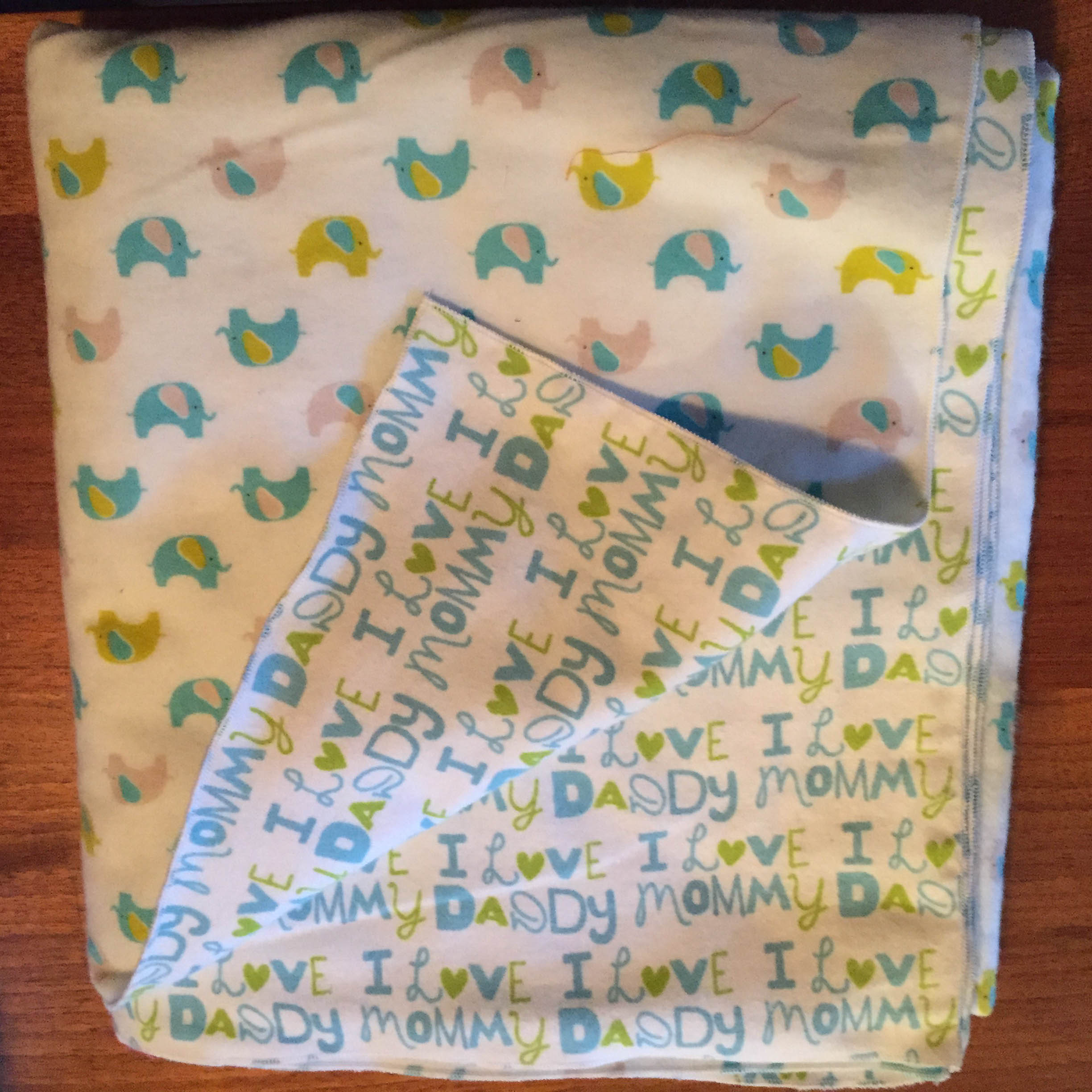 She made this blanket for a friend's new grandbaby.