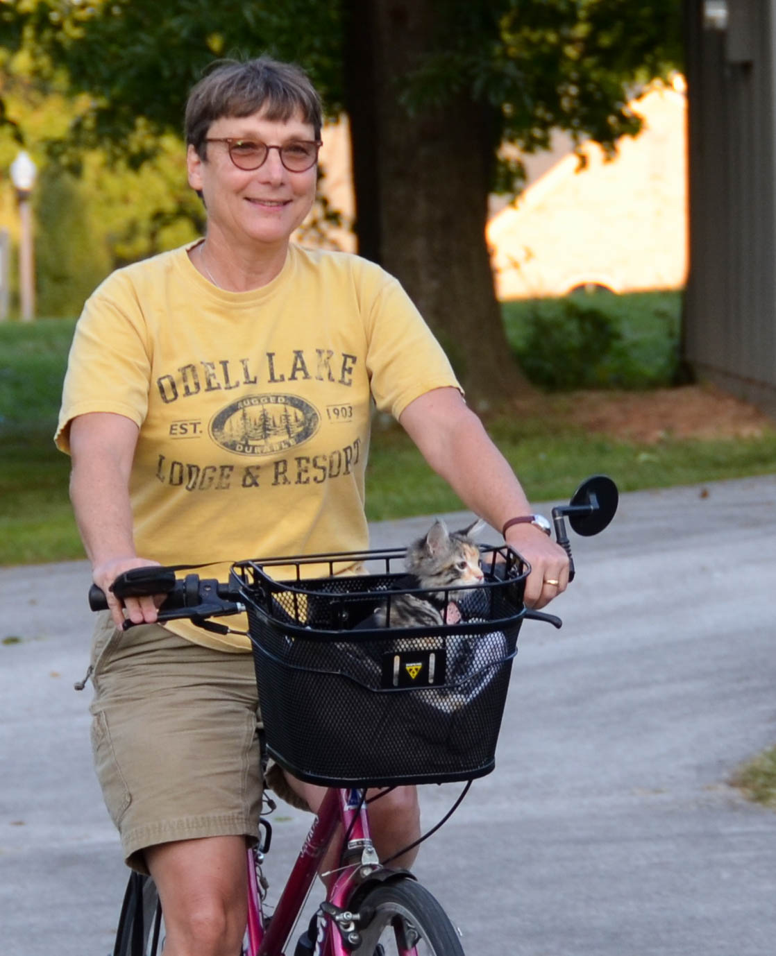 We got a new basket for Kate's bike.