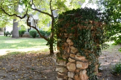 This stone post was a tower to climb when I was a kid.