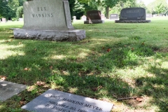 Mom's gravestone in the Ely Hawkins section.