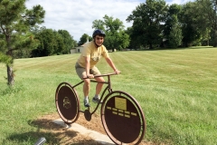 Fun sculpture on the Galloway bike trail.