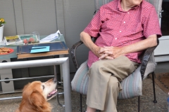 Dad with his dog, Annie.