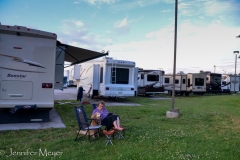 We set up camp at the RV service center down the road.