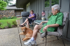 Dad's patio is the neighborhood hangout at the end of the day.