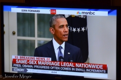 We listened attently to Obama's speed. It was so exciting.