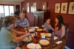 Grilled ribs for dinner with Kendra and Lanie.