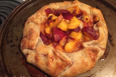 Kate made a fresh peach galette.