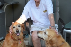 Dad's friend, Jim, loves Annie (and Bailey, too).