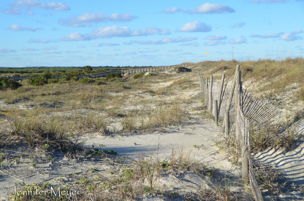 Beach fence and walkway.