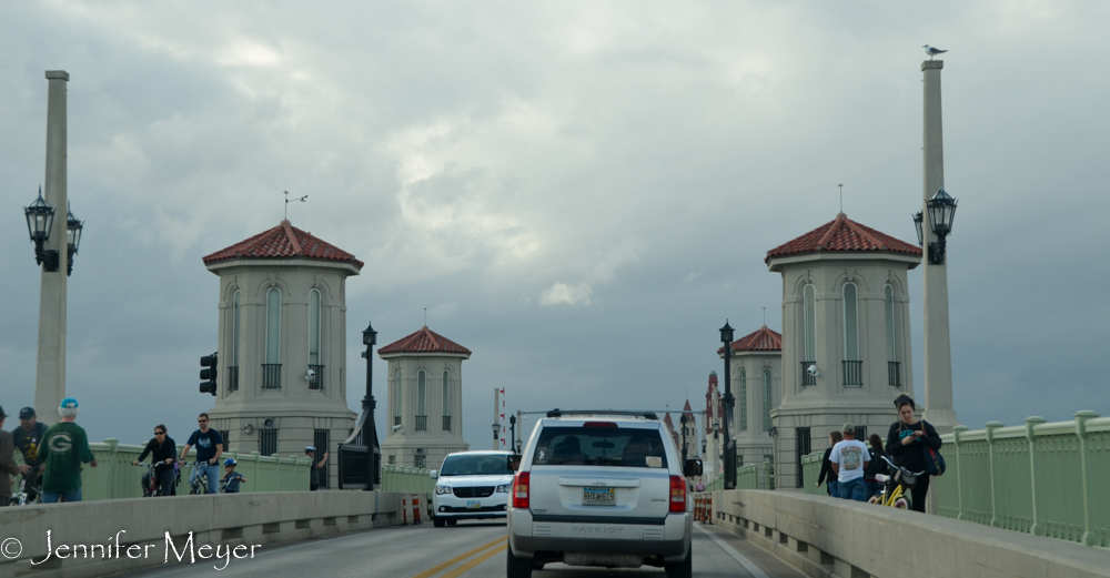 It's a busy bridge over to St. Augustine.