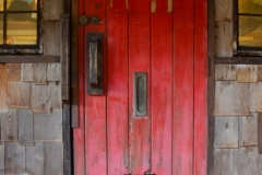 Red shop door.