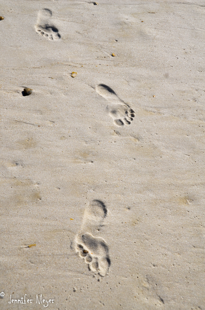 My footprints.