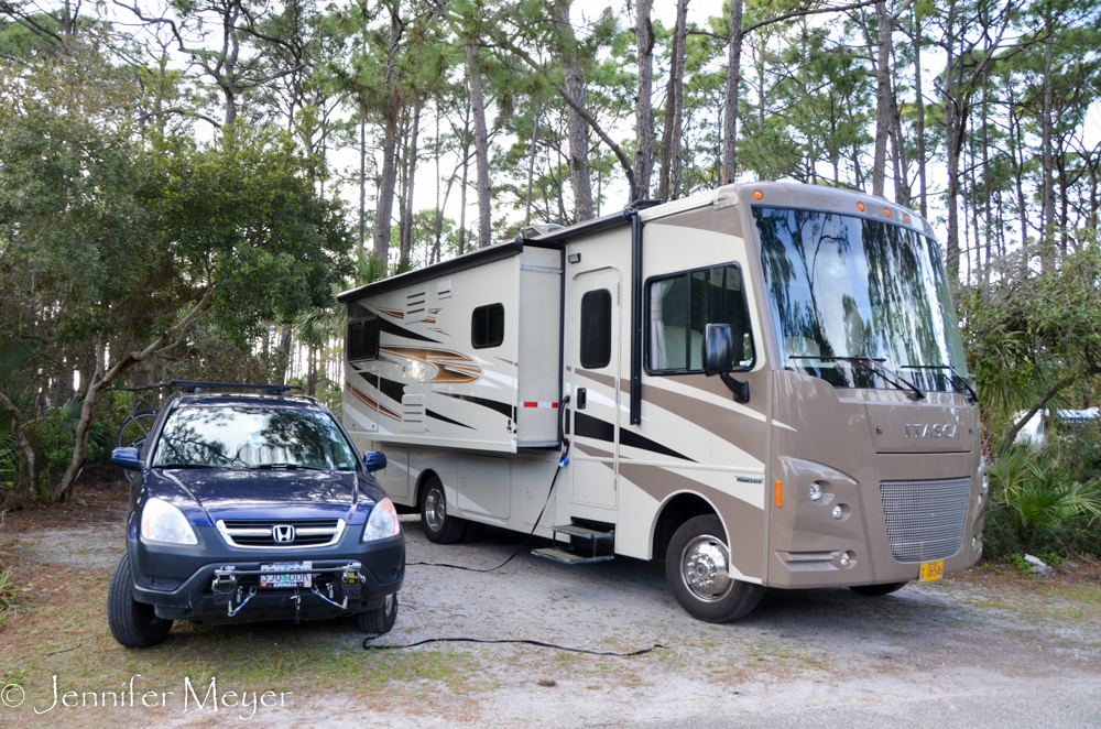 We were lucky to get a site in this campground.