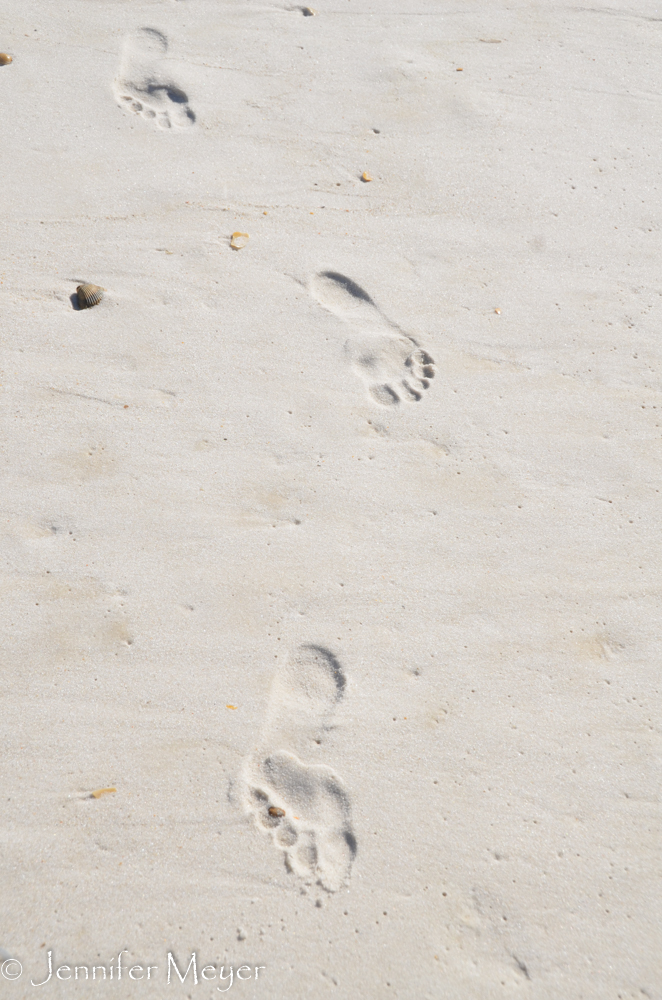 My footprints.