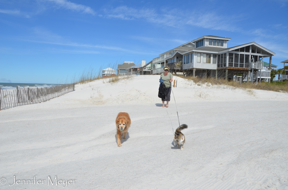 Not far outside the state park is a public beach.