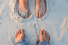 Both our feet.