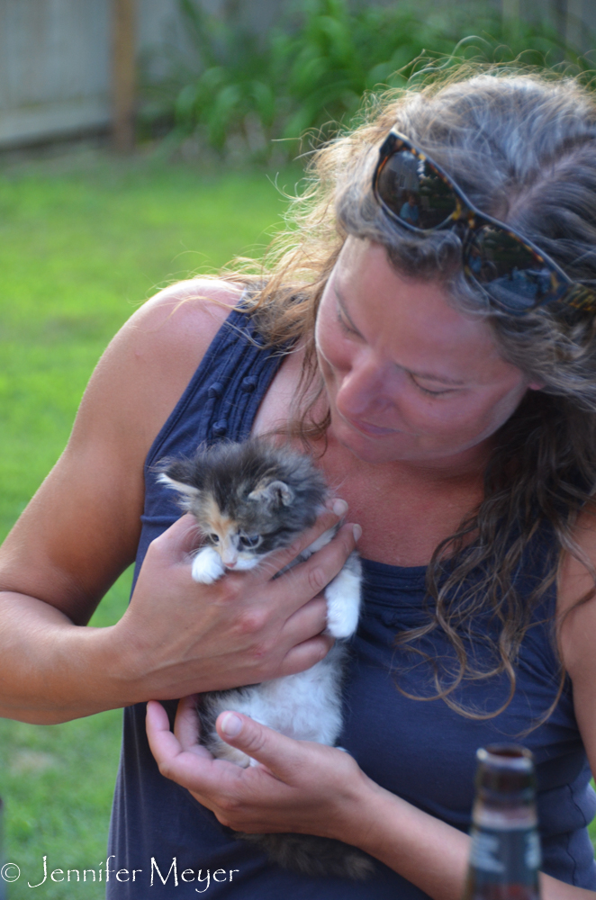 Adri's not a big cat lover, but she kind of loved Gypsy.