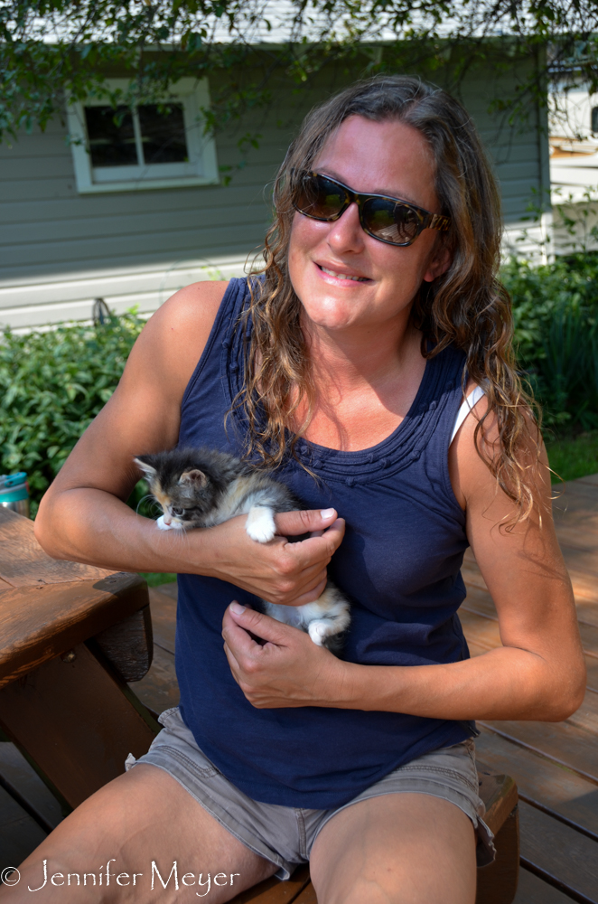 Their younger daughter, Adri.