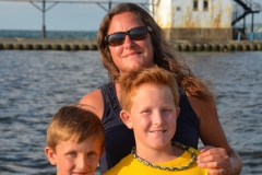 And I took this of her and the boys.