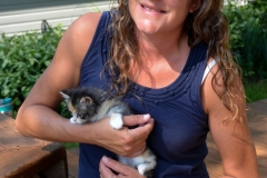 Their younger daughter, Adri.