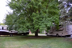 There was plenty of room for both Bessie and their 34-foot RV.