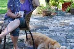 Coffee on the patio.