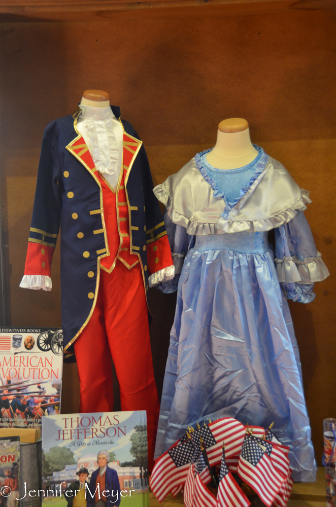 Costumes in the gift shop.