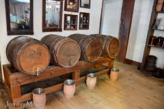 Vinegar and wine stored in barrels.