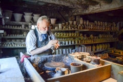 The potter guide built a pitcher while we watched.