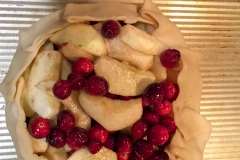 That night, Kate made an apple-cranberry gallete, barely making a dent in our cranberry haul.