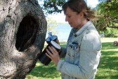 Heidi found a geo cache container.