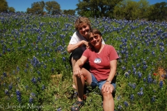 Posing in blue bonnets is a Texas tradition.