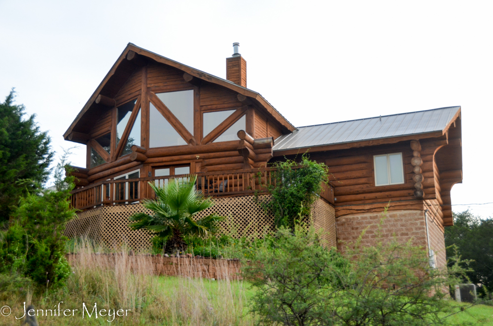 Beth and Don's log "cabin."