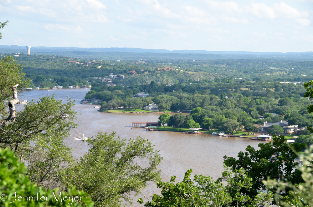 Lake LBJ is quite large.