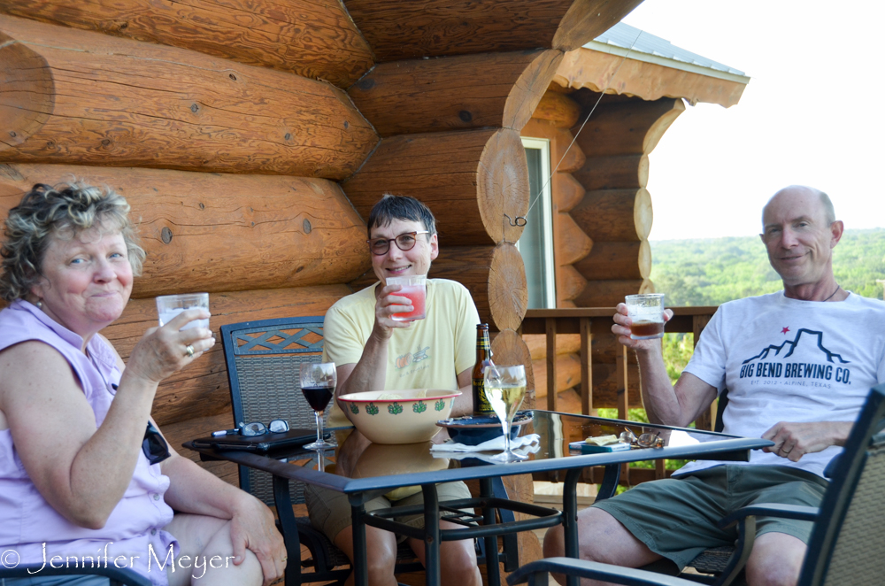 Happy Hour on the deck.