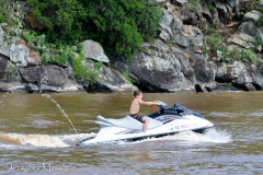 Even kids were racing around on jet skis.