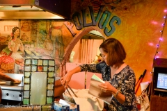 You help yourself to warm tortillas.