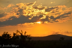 The sun peeked out as the sky cleared.