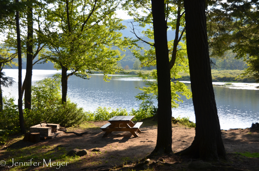 There were lots of great sites on the lake, but they were all taken.