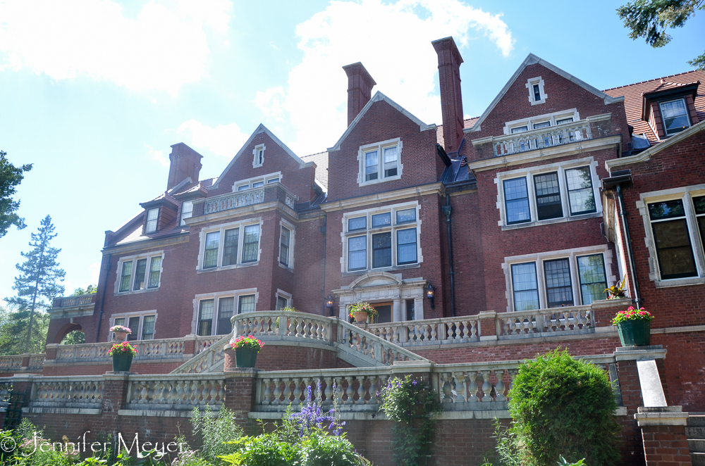 Mansion from the back.