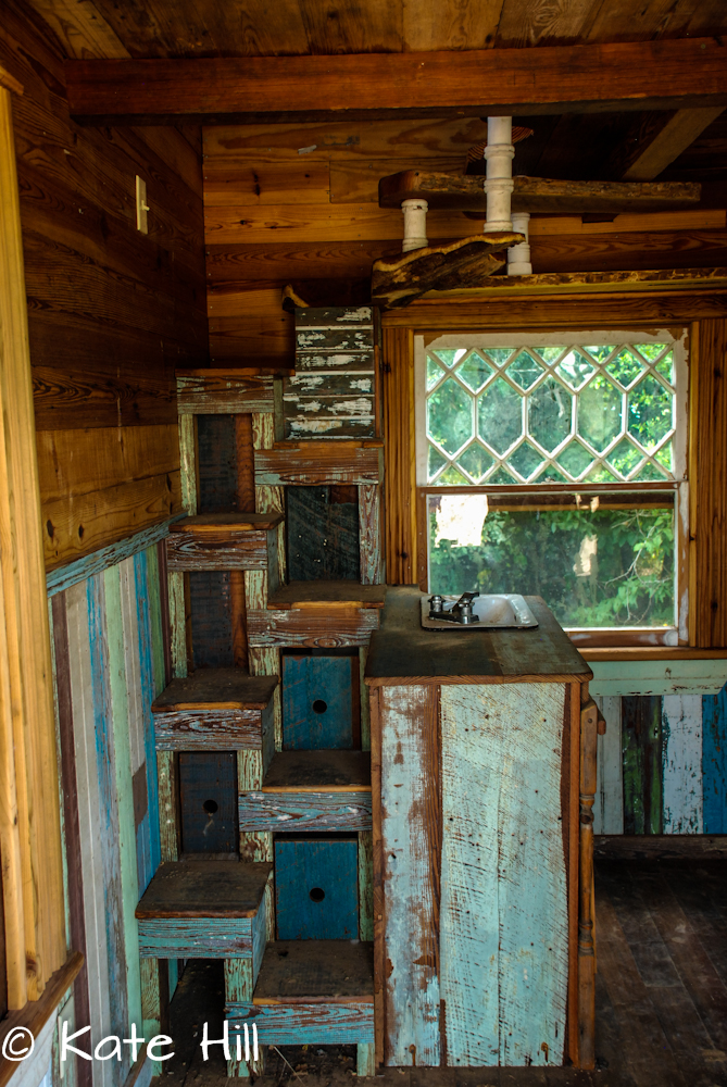 double purposed steps going up to loft...