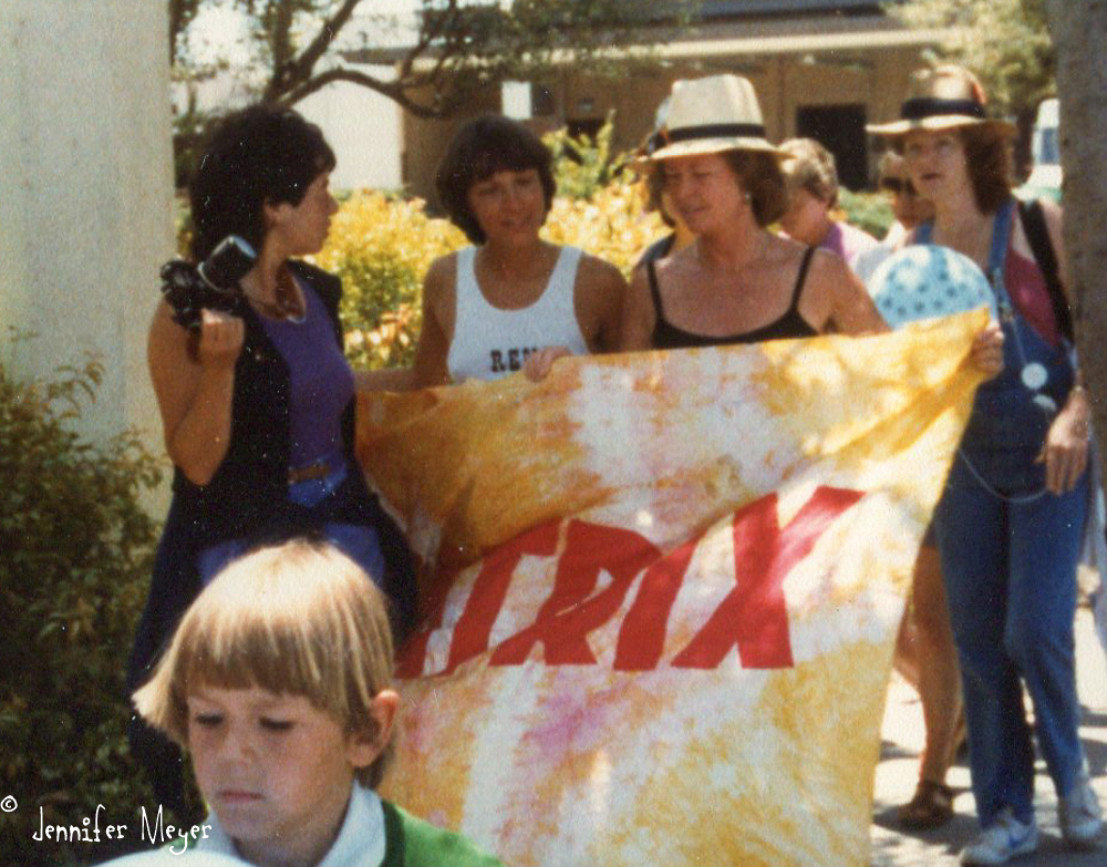 That's Claire in the back. Me, Nadine Minces, and Sue Schultz in the front.