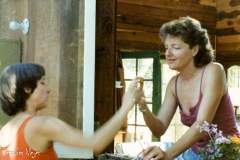 Claire and me in our friend Ray's cabin.