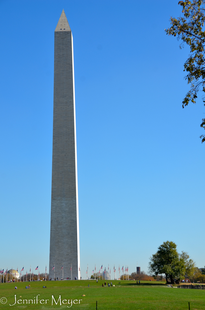 Looking back at Washington Monument.
