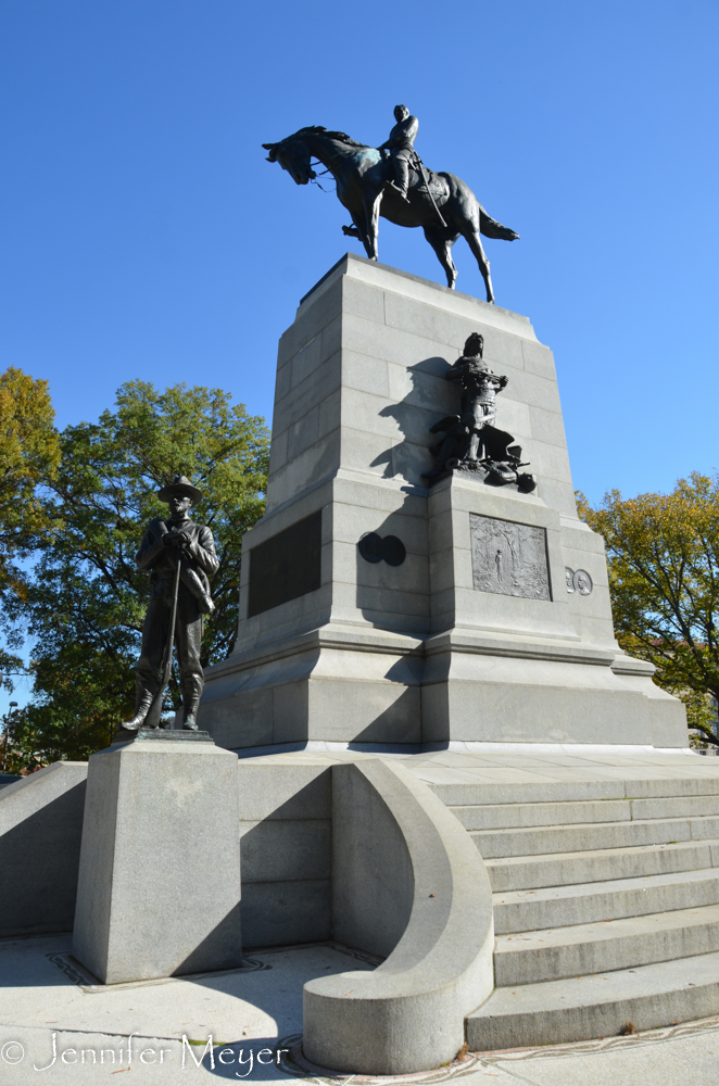 We walked by this Civil War memorial.