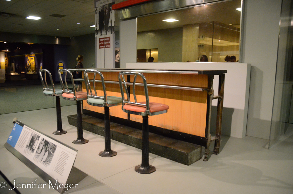The Woolworth's lunch counter that civil rights workers made famous.
