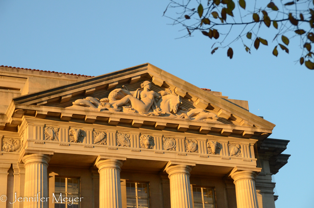 When we came out, the sun was starting to set.