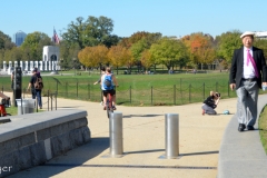 Lots of people out walking, but not crowded at all.