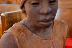 Each sculpture depicts the youthful image of a known Louisiana slave.