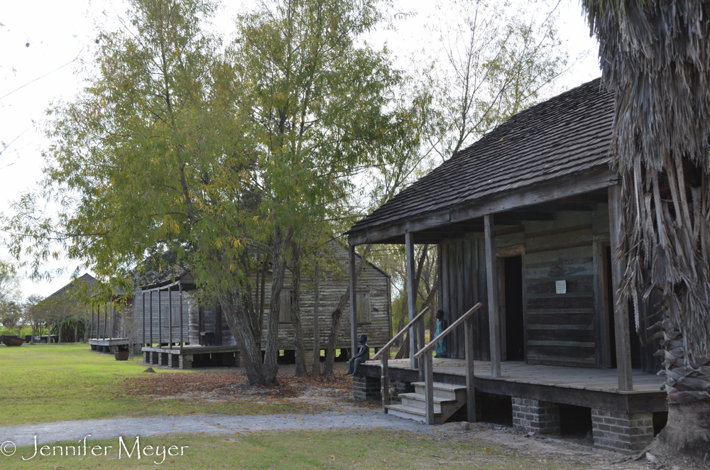 Slave shacks.